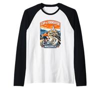 Cap de Formentor Mallorca Cycling Travel Graphic Raglan Baseball Tee