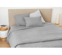 Cap Ferret Washed Cotton Flat Sheet, 240 cm x 290 cm Size, Pearl