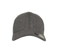 Flexfit by Yupoong Cap Herringbone Melange 6277HM - Sporty Cool Dry Technology - Black/Grey S/M