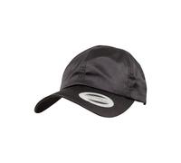 Flexfit Unisex Low Profile Satin Cap Black One Size Yupoong Headwear, Black