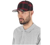 Flexfit Unisex Tartan Plaid Blk/Red L/Xl Yupoong Flexfit Headwear, blk/red, L-XL UK