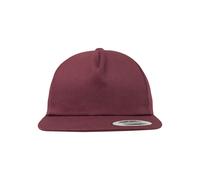 Flexfit Unstructured 5-Panel Snapback Cap, Maroon, one Size