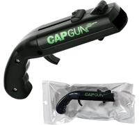 Cap Gun Bottle Opener, Funny Beer Bottle Cap Launcher Shooter, Novelty Pistol Style Bottle Opener, Creative Drinking Game Tool for Home Bar Party BBQ World Cup, Gift for Men Husband Father (Black)
