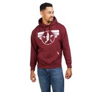 Marvel Men's Captain America Cap Logo Hoodie, Burgundy Red, XXL UK