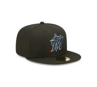 New Era 59FIFTY Miami Marlins Baseball Cap - On Field AC Perf - Black