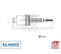 Cap, oil filter housing for MERCEDES-BENZ FEBI BILSTEIN 174278