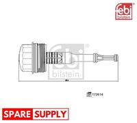 CAP, OIL FILTER HOUSING FOR MERCEDES-BENZ W205 A205 C204 FEBI BILSTEIN 173614