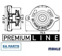 Cap, radiator for PORSCHE 944 MAHLE CRB 14 000P