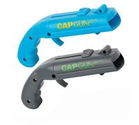 Cap Shooting Bottle Opener Gun, Novelty Bar Gift for Men Perfect for Football Viewing Parties BBQs stag dos Home Bars Pubs Drinking Games Unique Gag Gift for Beer Lovers (2PC Blue Gray)