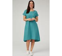 Cap Sleeve Linen Dress Penny Plain Green 10-12