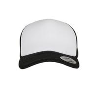 Flexfit Classic Curved Visor Foam Trucker Cap Baseball, Black/White/Black, One Size