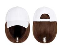 Cap with Hair Extensions for Women Baseball Cap Wig Synthetic Hat with Hair Wig Naturally Cap with Wig Hat Wigs Bobo Adjustable Women Hat Wig for Women(6)