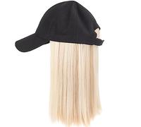Cap with Hair Extensions for Women Cap Synthetic Wig Hair Extensions Hair Wigs For Women Short Straight Bob High Temperature Fiber Adjustable Hip Hop Baseball Cap Hat Wig for Women(1)