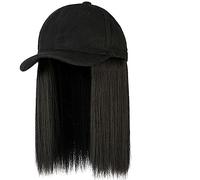 Cap with Hair Extensions for Women Cap Synthetic Wig Hair Extensions Hair Wigs For Women Short Straight Bob High Temperature Fiber Adjustable Hip Hop Baseball Cap Hat Wig for Women(3)