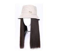 Cap with Hair Extensions for Women Exquisite And Fashionable Wig Cap, Women's Wig Cap, Long Straight Wig, Suitable For Music Festivals, Theme Parties, Weddings, Concerts, Dates Hat Wig for Women(Color