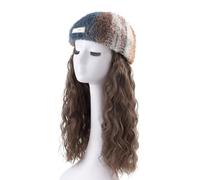 Cap with Hair Extensions for Women Women's Wig Cap, Wavy Curly Wig Cap, Long Curly Wig Cap, Suitable For Daily Theme Parties, Concerts, Dates Hat Wig for Women(Color:01)