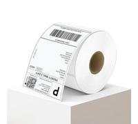 Capacitea 4x6 Thermal Labels 104mm x 159mm - 500 Direct Thermal Roll Labels, White Self-Adhesive Shipping Labels for Royal Mail, Evri, Amazon,Ebay Waterproof & Perforated for Desktop Label Printers
