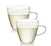 CAPACITEA Clear Glass Cup with Handle, Heat Resistant, Dishwasher Safe, Espresso 150ml, 1 Pair (WG34)
