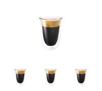 CAPACITEA Clear Mug, Heat Resistant Double Wall Insulated Mug, 270ml for Hot and Cold Drinks Juice Tea Cappuccino (Pack of 4)