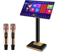 Capacitive Touch Screen Karaoke Machine,21.5 Inch Professional Karaoke with Wireless Microphone,Power Amplifier Function, Phone App Control,1.1 Million Cloud Download Songs,for Home,Bar,500G