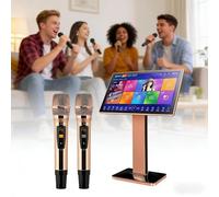 Capacitive Touchscreen Karaoke Machine 2TB 4K HD with 2 Wireless Mics Phone Control 26 Languages Professional Home Party System(1TB)