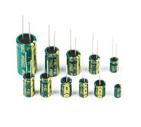 Capacitor 6.3V 10V 16V 25V 35V 50V 63V 100V 400V 450V Low Aluminum Electrolytic Capacitor Lead Welding 2000Hours -40+105℃ BIANMTSW(25V2200UF 2Pcs)