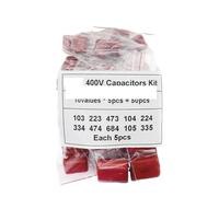 Capacitor Assortment Kit 400V 10NF - 3.3UF 50PCS=10values*5pcs Metallized Polyester Film Capacitors KIT DIY