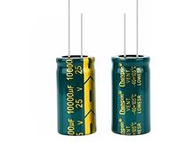 Capacitor kit 10pcs 10V 16V 25V 35V 50V 400V High Frequency Low Aluminum Capacitor 100UF 220UF 330UF 470UF 680UF 1500UF 2200UF 3300UF capacitors (Size : 400V22UF 10(25V680UF 10PCS)