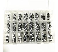 Capacitor kit 400Pcs 24Value 1uF~1000uF 6.3V-50V SMD Aluminum Electrolytic Capacitors Assortment Kit + Box capacitors Electronic devices