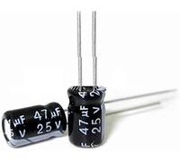 Capacitor kit 50pcs Capacitor 25 v47uf 47 uf25v Authentic Aluminum electrolytic Capacitor 5 * 11 capacitors Control circuit
