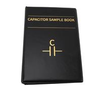 Capacitor Sample Book 84 Values, High Accuracy Electronic Components Assortment Kit with Leather Case and Metal Buckle for Teaching Experiment and Circuit Design