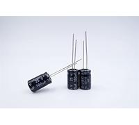 Capacitors 100pcs 25V470UF 8 * 12 in-line Filter Aluminum electrolytic Capacitor) Component (Size : 25V100UF)