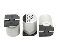 Capacitors 100pcs 470UF25V10X10.5 Multimedia Speaker Capacitor SMD Aluminum Electrolytic Capacitor Control Board Capacitor Component