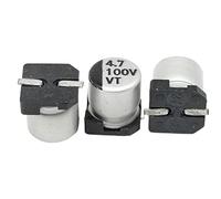 Capacitors 100pcs Aluminum Chip Electrolytic Capacitor High Voltage Chip Capacitor 4.7UF100V 6.3 * 5.4 Component