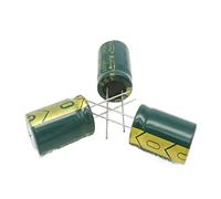 Capacitors 100pcs Green electrolytic Capacitor 220UF 25V high Frequency Low Resistance Component