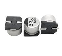 Capacitors 100pcs Small Size SMD electrolytic Capacitor SMD100UF25V6.3 * 5.4/Smart Meter/Power Supply/Lighting Headlight Component