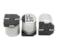 Capacitors 100pcs SMD Aluminum electrolytic Capacitor/high Frequency Low Resistance/Power Amplifier decoder Board/Sound intelligence/470UF6.3V6.3 * 7.7mm Component