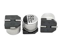 Capacitors 100pcs SMD Aluminum Electrolytic Capacitor SMD Capacitor 100UF25 6.3X5.4 Small Volume SMD Electrolytic Component