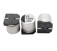 Capacitors 100pcs SMD High Voltage Aluminum Electrolytic Capacitor 22UF160V10*10.5 Bulb Light Beauty Hairdresser Power Light Component