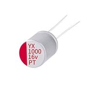 Capacitors 100pcs Solid Capacitor Aluminum electrolytic 16V1000UF16V 10 * 12 Component