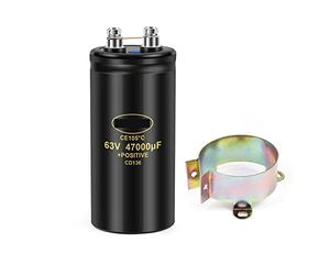 Capacitors 1pcs Bolt Electrolytic Capacitor 63V47000UF 50X105Mm Screw Capacitor CD136 CE105 Original with 2000 Hours Bracket Energy storage elements