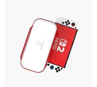 Capacity Carrying Case for Nintendo Switch 2 ( 2025 ) , Ultra AIR EVA Travel Pouch with 12 Game Cartridges, Screen Protective Cover, Accessories Storage Bag, (Red&White)