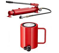 Capacity Hydraulic Cylinders, Jacks With Hand Pumps, With 100mm/4in Stroke, Portable Jacks，Hydraulic Lifting(50T jack+CP-700-2A hand pump)