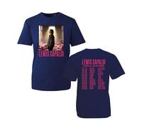 Capaldi Concert Tour 2025 T-Shirt - Lewis Brit Pop Singer Vintage Band Merch Gift for Music Lovers UK Event Kids Adults Unisex Tee Top (Navy, XL)