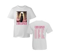 Capaldi Concert Tour 2025 T-Shirt - Lewis Brit Pop Singer Vintage Band Merch Gift for Music Lovers UK Event Kids Adults Unisex Tee Top (White, XL)