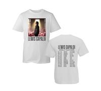 Capaldi Music Concert Tour 2025 T-Shirt - Lewis Brit Pop Singer Vintage Band Merch Gift for Music Lovers UK Event Kids Adults Unisex Tee Top (White, L)