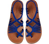 Capana Handwoven Women's Flat Sandals,Strappy Sandals for Women, Boho Sandals, Walking Sandals Women, Rope Sandals, Beach Sandals for Women, Water Sandals, Royal Blue, 4 UK