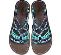 Capana Woven Women's Flat Sandals - Strappy Braided, Beach Sandals for Women Dressy Summer, Rope Bohemian Sandals, Spring Casual Womens Shoes, Comfy Boho Flats for Teen Girls - Relax (2nd Version),