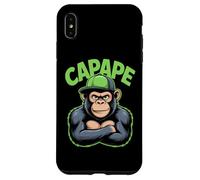 Capape Angry Chimp Monkey With Cap Tough Case for iPhone XS Max