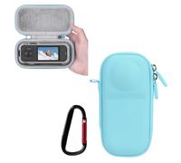 CAPART Portable PU Carrying Case for Insta360 X5 Camera and Frame Cage, Mini Size Hard Shell Travel Storage Protective Pouch (Blue)